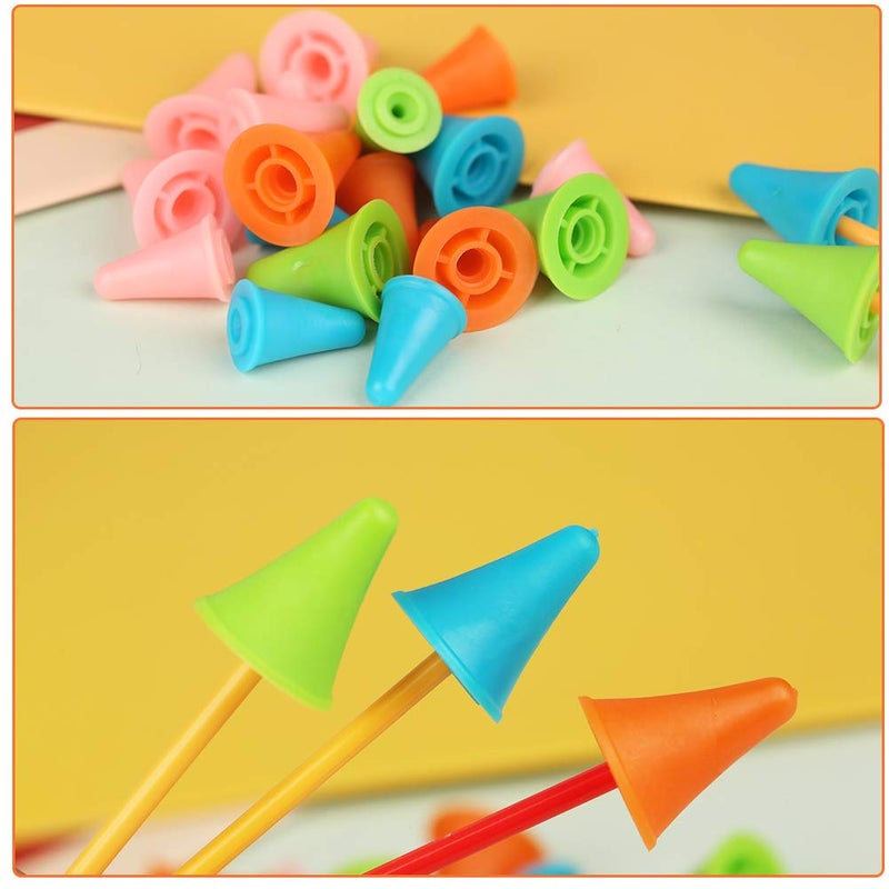 JNENERY 35 PCS Knitting Needle Stoppers, Colorful Knitting Needles Point Protectors with Plastic Box, 2 Sizes(20 PCS Small+ 15 PCS Big Knitting Needles Cap) Needle Tip Stoppers for Knitting Craft - Image 5